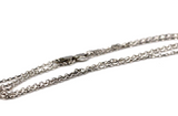 Genuine 9ct 9k White Gold Diamond Cut Belcher Cable Chain 60cm - Free Express Post