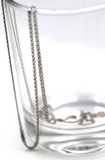 18ct 18K White Gold Fine Double Cable Chain Necklace 2.2g 45cm-Free Express Post