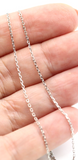 18ct 18K White Gold Fine Cable Chain Necklace 1.82grams 45cm - Free Express Post