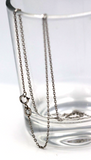 18ct 18K White Gold Fine Cable Chain Necklace 1.82grams 45cm - Free Express Post