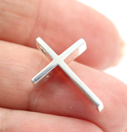 Genuine Solid Sterling Silver 925 Plain Cross Pendant