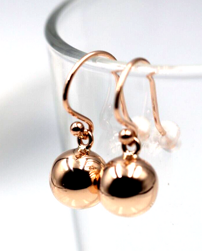 Kaedesigns New Genuine 9ct Yellow Or White Or Rose Gold 10mm Plain Ball Earrings