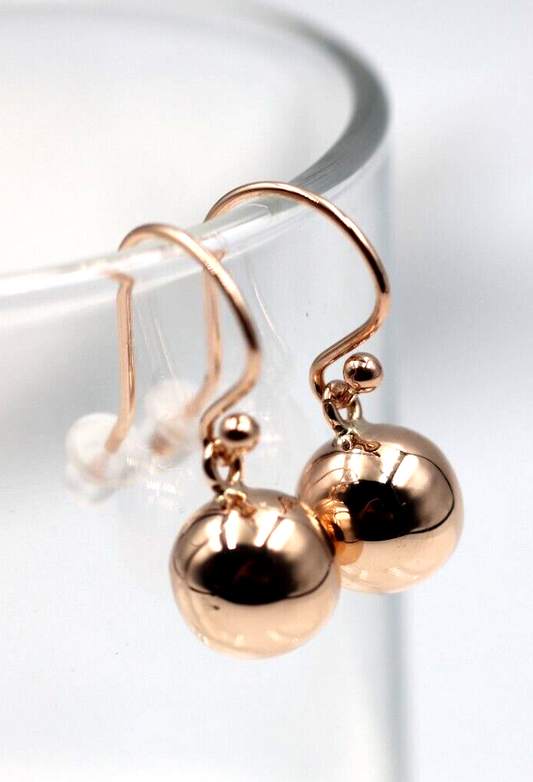 Kaedesigns New Genuine 9ct Yellow Or White Or Rose Gold 10mm Plain Ball Earrings