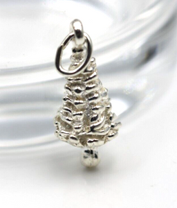Genuine Sterling Silver 925 Christmas Tree 3D Pendant Or Charm *Free Post In Oz