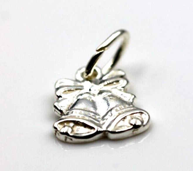 Genuine Sterling Silver 925 Christmas Bells Pendant Or Charm