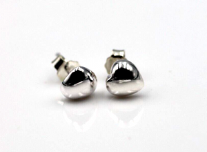 Genuine Sterling Silver 925 Small Heart Stud Earrings - Free Post