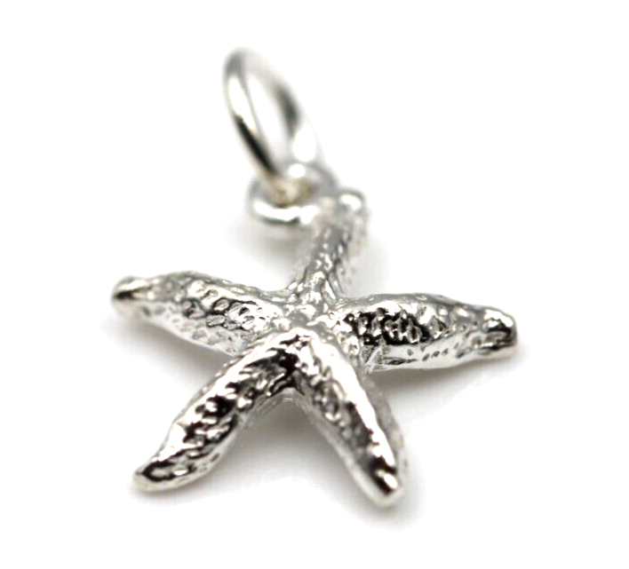 Sterling Silver 925 Lightweight Starfish Charm / Pendant + jump ring