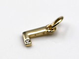Genuine 9ct Yellow Gold Diamond Set Initial Small Pendant Charm A to Z