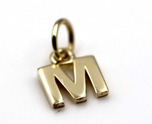 Genuine 9ct 9kt Genuine Small Yellow Gold Initial Pendant Charm - 8mm x 6mm - A to Z
