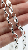 Genuine Sterling Silver Heavy Oval Belcher Link Chain Necklace-Free Express Post