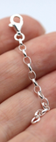 Sterling Silver 925 Chain Necklace Bracelet Extender Oval Belcher Link-Free Post