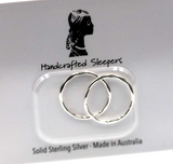 Genuine Sterling Silver Sleepers Faceted Hinged Earrings 12mm *Free post in oz