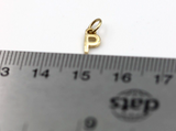 Kaedesigns, Genuine 9ct 9kt Genuine Tiny Very Small Yellow, Rose or White Gold Initial Pendant Charm P