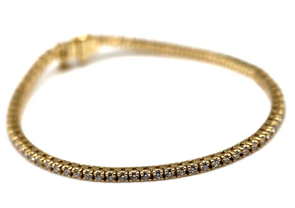 Genuine 9ct 375 Yellow, Rose or White Gold 2ct Lab-Created Diamond Tennis Bracelet -Free Post