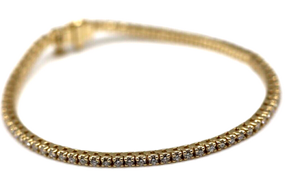 Genuine 9ct 375 Yellow, Rose or White Gold 2ct Lab-Created Diamond Tennis Bracelet -Free Post