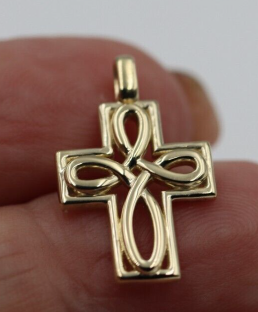 Kaedesigns, Genuine New 9ct 9k Yellow, Rose or White Gold 375 Celtic Cross Pendant