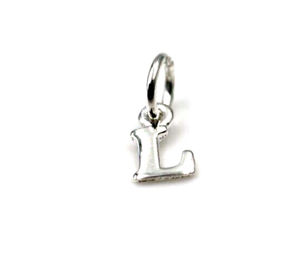 Sterling Silver 925 Capital Initials Letter Personalised Tiny Pendant Charm A to Z