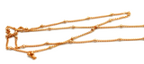 Genuine 47cm Thin 9ct Rose Gold Diamond Cut Curb Ball Ladies Necklace Chain