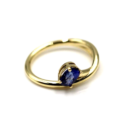 Kaedesigns New Genuine 18ct Yellow, Rose or White Gold Ceylon Blue Sapphire Twist Dress Ring