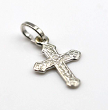 New Genuine Small Sterling Silver Delicate Fancy Cross Pendant -Free post
