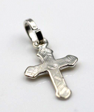New Genuine Small Sterling Silver Delicate Fancy Cross Pendant -Free post
