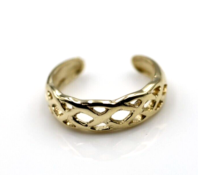 Kaedesigns New Genuine  Solid 9ct 9kt Yellow, Rose or White Gold Celtic Weave Toe Ring 432