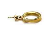 9ct Yellow Gold Plain Enhancer Bail Clasp size with pearl 4mm Cap - Free Post