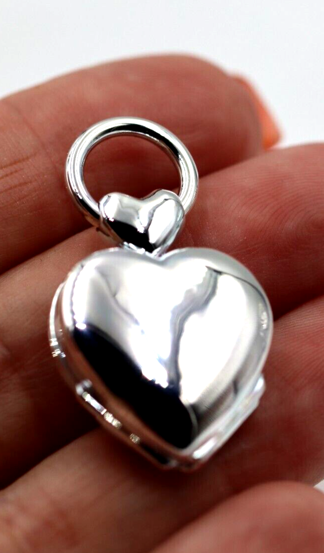 Heavy Sterling Silver 925 Locket 4 photos Family Heart Locket- Free Express Post