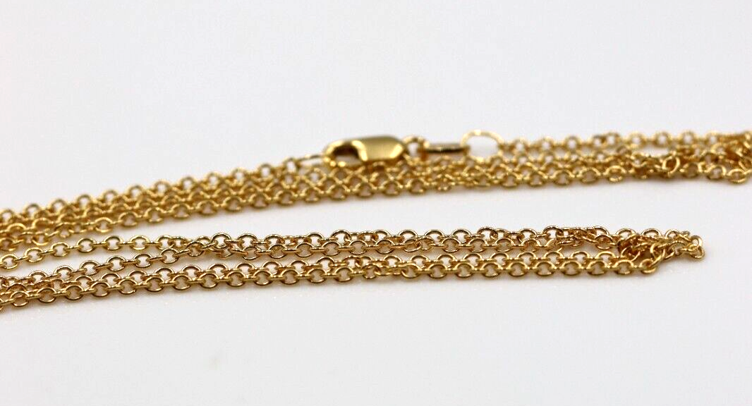 9ct Yellow Gold Belcher Cable Chain Necklace 65cm 3.57grams -Free Express Post