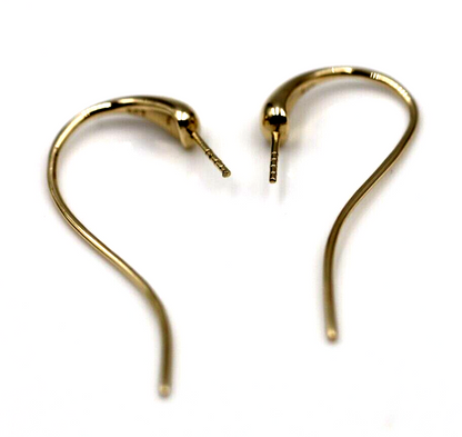 Genuine Large 9ct Yellow, Rose or White Gold Earring Hooks For Earrings + Pearl Pin