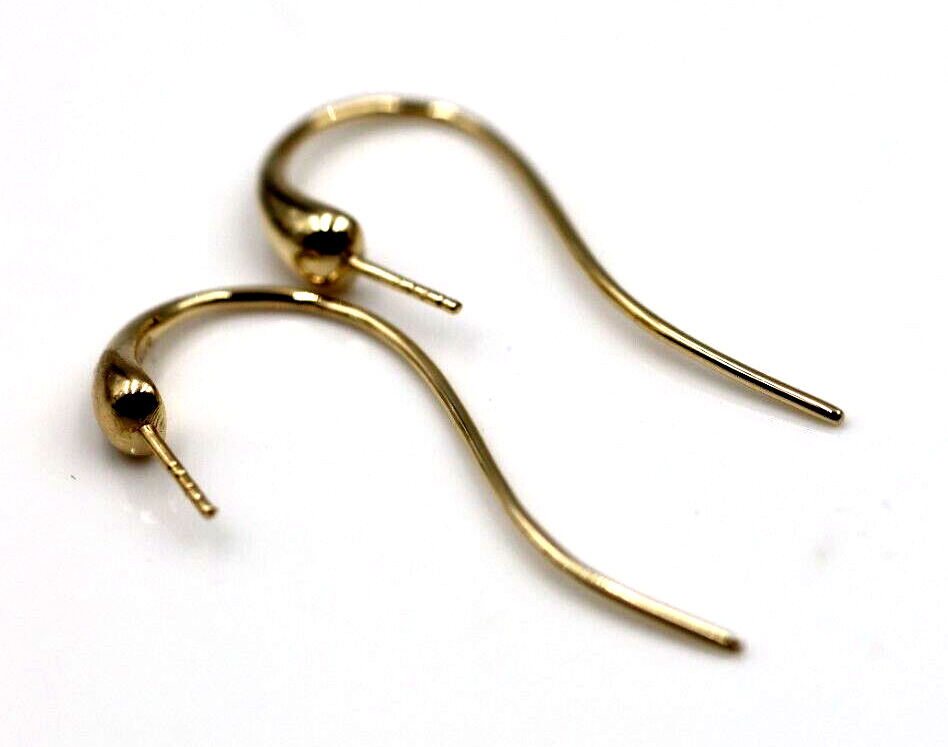 Genuine Large 9ct Yellow, Rose or White Gold Earring Hooks For Earrings + Pearl Pin