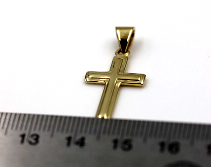 Kaedesigns New Genuine 18ct 750 Yellow, Rose or White Gold Plain Cross Pendant