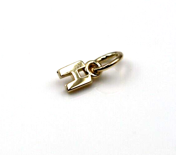 Genuine 9ct 9kt Genuine Tiny Very Small Yellow Gold Initial Pendant Charm H