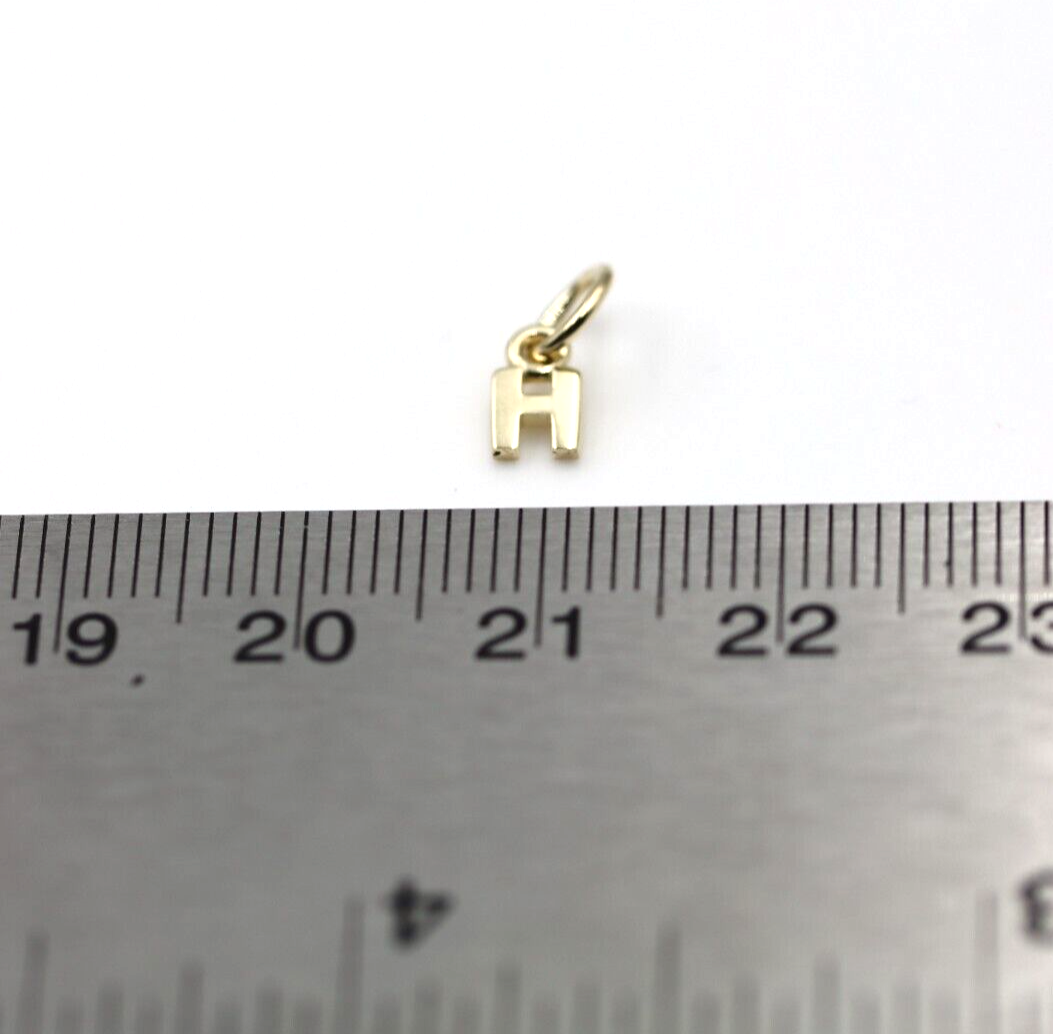 Genuine 9ct 9kt Genuine Tiny Very Small Yellow Gold Initial Pendant Charm H