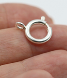 Genuine Sterling Silver 925 Large Spring Rings / Bolt Ring 12mm - Free Post