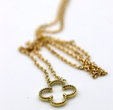 Kaedesigns New Genuine 9ct Yellow, Rose or White Gold 14mm Four Leaf Clover Pendant + Chain