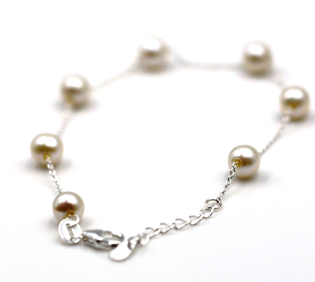 Sterling Silver Freshwater Cultured Pearl Bracelet 18cm + 2cm Extender