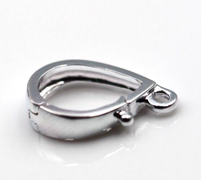 Sterling Silver 925 Enhancer Bail Clasp + Jump Ring 17mm x 11mm