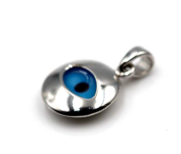 Genuine Sterling Silver 925 Greek Mati Nazar Lucky Evil Eye Charm or Pendant