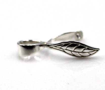 Genuine Sterling Silver 925 Leaf Pinch Bail