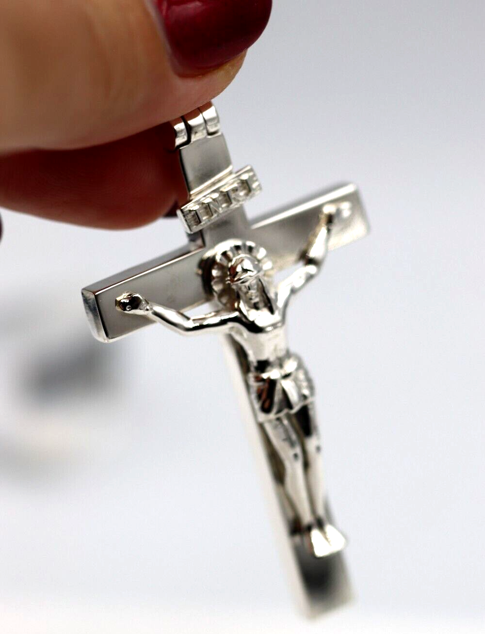 Genuine Very Large Super Heavy Sterling Silver 925 Crucifix Cross Pendant 31g