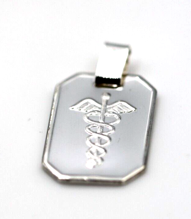 Genuine Fine Silver 999 Medical Alert Pendant 19mm X 13mm