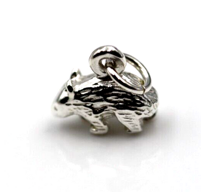 Sterling Silver Small Australian Wombat Charms or Pendant