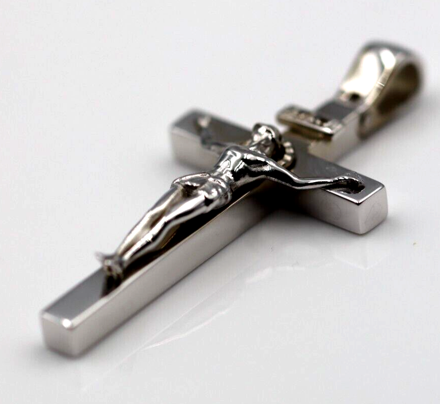 Genuine 14ct Yellow, Rose or White Gold Full Solid Heavy Crucifix Cross Pendant