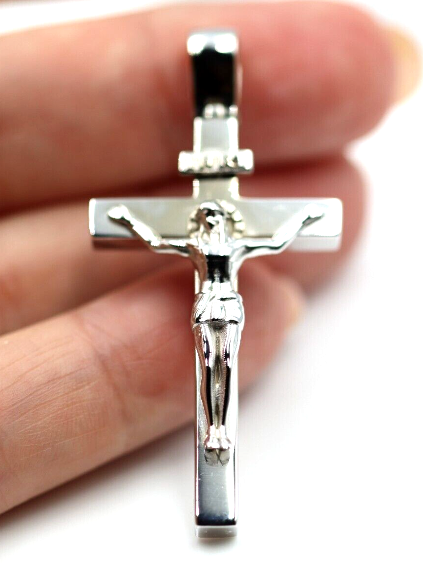 Genuine 14ct Yellow, Rose or White Gold Full Solid Heavy Crucifix Cross Pendant