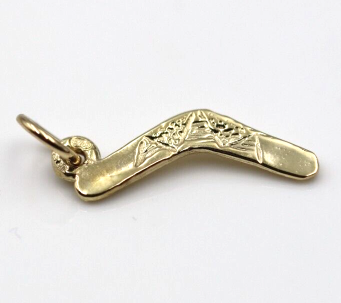 Kaedesigns, Genuine 9K Yellow Gold Boomerang Charm or Pendant