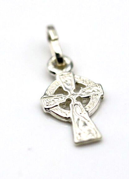 Genuine Sterling Silver 925 Celtic Cross Small Pendant / Charm