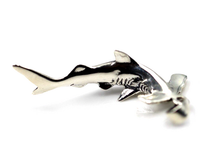 Solid Sterling Silver 925 Hammerhead Shark Pendant / Charm