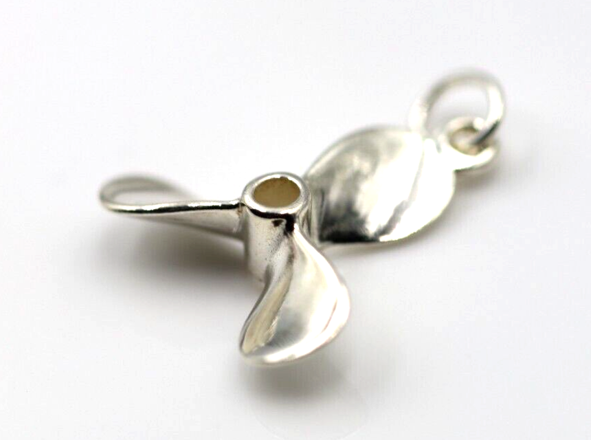 Genuine Sterling Silver 925 Sterling Silver 3D Boat Propellor Nautical