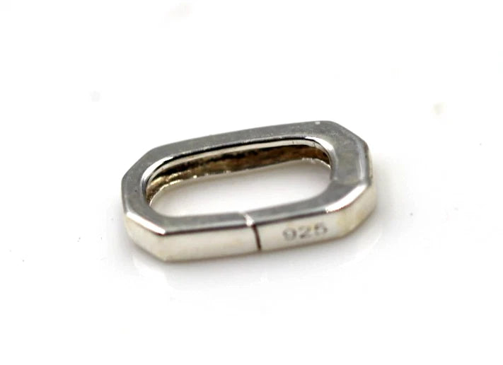 Sterling Silver 925 Rectangle Hinged Push Clasps for Bracelet Necklace